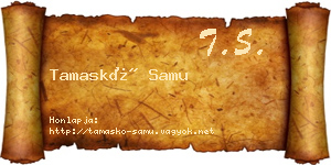Tamaskó Samu névjegykártya